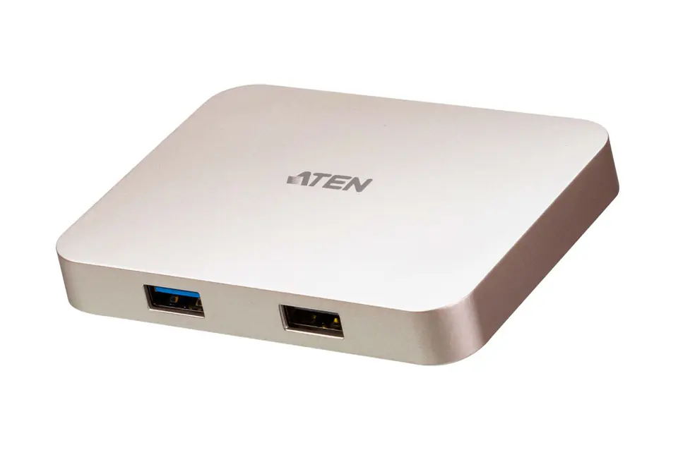 ⁨Aten | USB-C 4K Ultra Mini Dock z Power Pass-through | Porty Ethernet LAN (RJ-45) | Porty VGA (D-Sub) w ilości | Porty USB 3.0 (⁩ w sklepie Wasserman.eu