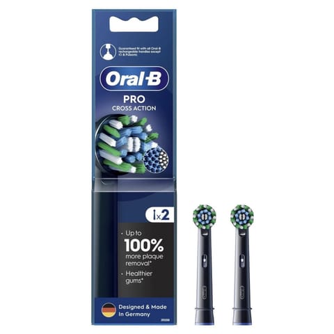⁨KOŃCÓWKI ORAL-B EB50BRB-2 PRO CROSSACTION BLACK (2-PAK)⁩ w sklepie Wasserman.eu