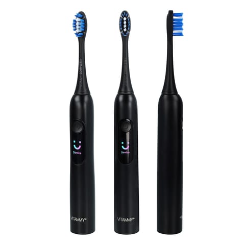 ⁨VITAMMY SONICE 5+ BLACK Szczoteczka Soniczna do zębów, 5 trybów, wyświetlacz, timer⁩ w sklepie Wasserman.eu