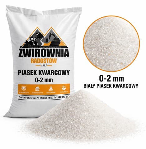 ⁨Piasek do piaskownicy 25 kg biały kwarcowy 0–2 mm – czysty, drobny, naturalny⁩ w sklepie Wasserman.eu