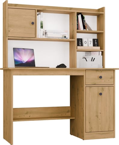 ⁨Biurko CHESTER Z NADSTAWKĄ Dąb Artisan 1 Szuflada Szafka Regał Do Pokoju⁩ w sklepie Wasserman.eu