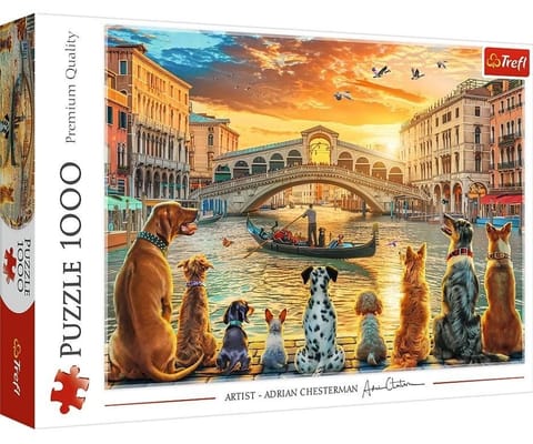 ⁨Puzzle 1000 Pieski w Wenecji TREFL⁩ w sklepie Wasserman.eu