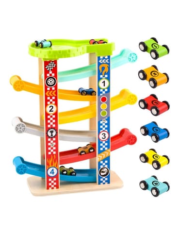 ⁨TOOKY TOY Kolorowa  Zjeżdżalnia Tor Dla Samochodów⁩ w sklepie Wasserman.eu