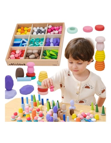 ⁨VIGA Klocki Drewniane Edukacyjne Układanka Montesori Sorter 141el.⁩ w sklepie Wasserman.eu