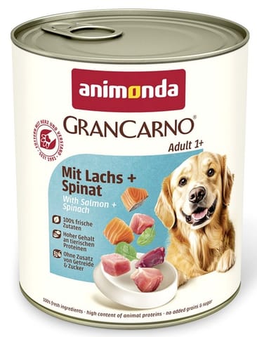 ⁨Animonda GranCarno Original Adult Lachs Spinat Łosoś + Szpinak puszka 800g⁩ w sklepie Wasserman.eu