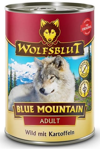 ⁨Wolfsblut Dog Blue Mountain Adult - dziczyzna i ziemniaki puszka 395g⁩ w sklepie Wasserman.eu