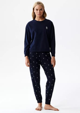 ⁨PIŻAMA ATLANTIC NLP-514 WL26 GRANATOWY (kolor granat, rozmiar S)⁩ w sklepie Wasserman.eu