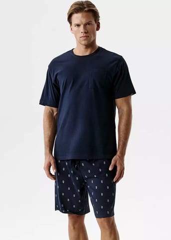 ⁨PIŻAMA ATLANTIC NMP-402 WL26 GRANATOWY (kolor granat, rozmiar S)⁩ w sklepie Wasserman.eu