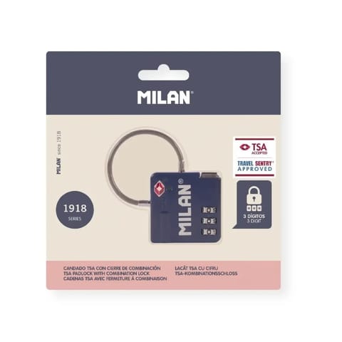 ⁨Kłódka z zamkiem szyfrowym TSA 3-cyfrowy⁩ w sklepie Wasserman.eu