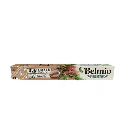 ⁨Belmoca Belmio Sleeve BIO/Single Origine Guatemala Coffee Capsules for Nespresso coffee machines, 10 aluminum capsules, Coffee s⁩ w sklepie Wasserman.eu