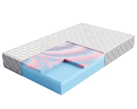 ⁨Materac piankowy NORDIC 3 rodzaje wysokiej jakości pianek, pokrowiec do prania - 80 x 200 - H4 twardy / H3 średnio twardy - 24 cm⁩ w sklepie Wasserman.eu