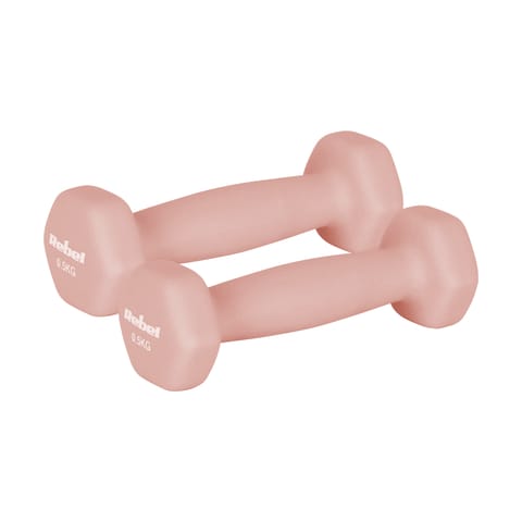 ⁨Hantelki żeliwne neoprenowe HEX 2x0.5kg, REBEL ACTIVE⁩ w sklepie Wasserman.eu