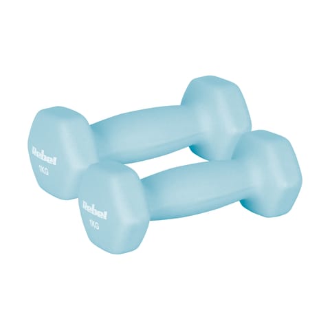 ⁨Hantelki żeliwne neoprenowe HEX 2x1kg, REBEL ACTIVE⁩ w sklepie Wasserman.eu