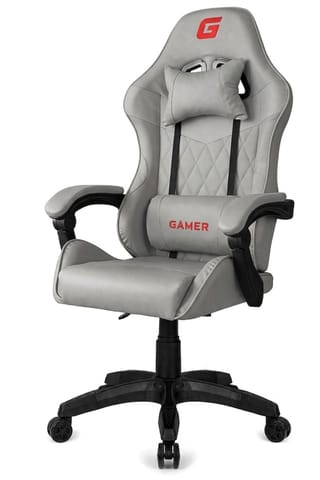 ⁨Fotel obrotowy gamingowy EVO PU STONE FULL GREY XL⁩ w sklepie Wasserman.eu