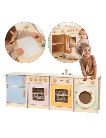⁨VIGA PolarB Drewniany Zestaw Kuchenny XL Pralka Kuchenka Zmywarka⁩ w sklepie Wasserman.eu
