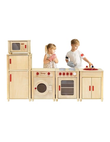 ⁨VIGA Drewniany Ogromny Zestaw Kuchenny Natural Certyfikat FSC⁩ w sklepie Wasserman.eu