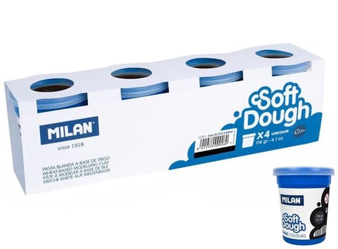 ⁨Ciastolina Basic 116g 4 słoiczki czarna MILAN⁩ w sklepie Wasserman.eu