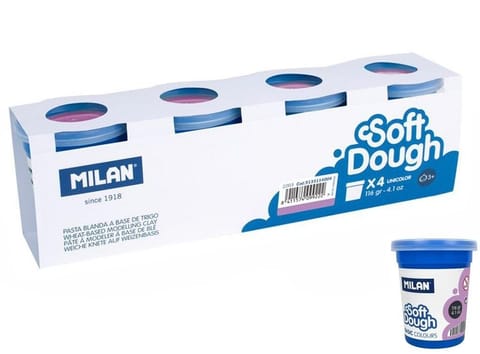 ⁨Ciastolina Basic 116g 4 słoiczki fiolet MILAN⁩ w sklepie Wasserman.eu