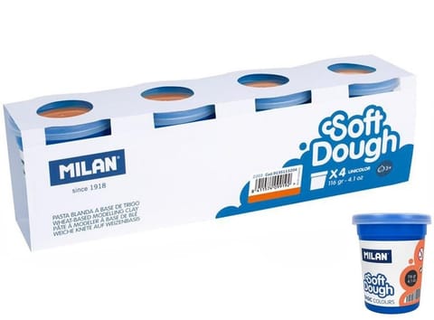 ⁨Ciastolina Basic 116g 4 słoiczki pomarańcz MILAN⁩ w sklepie Wasserman.eu