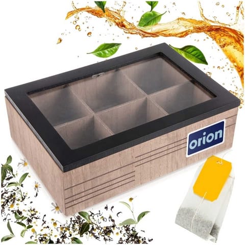 ⁨DREWNIANY POJEMNIK PUDEŁKO NA HERBATĘ EKSPRESOWĄ 154072⁩ w sklepie Wasserman.eu