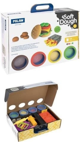 ⁨Ciastolina z akcesoriami Burgers 4 kolory MILAN⁩ w sklepie Wasserman.eu