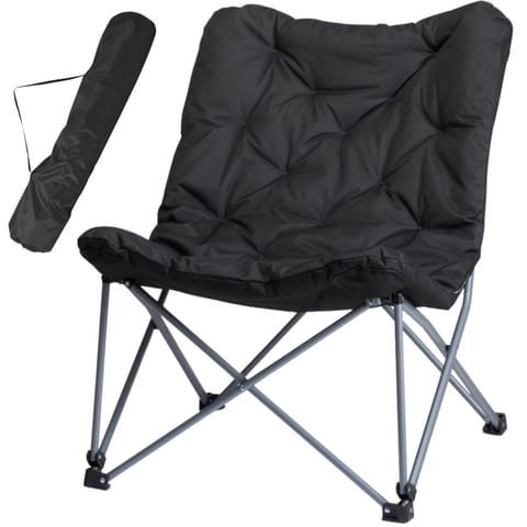 ⁨FOTEL CAMPINGOWY HIGH DELUXE Z PODUSZKĄ ANTRACYT REDCLIFFS⁩ w sklepie Wasserman.eu