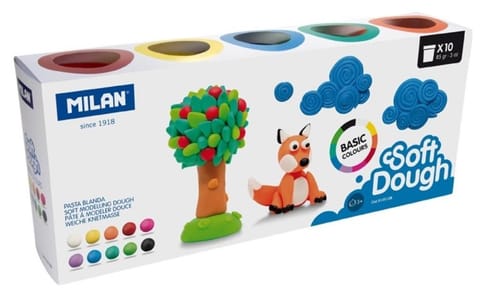 ⁨Ciastolina Basic 10 kolorów x 85g MILAN⁩ w sklepie Wasserman.eu