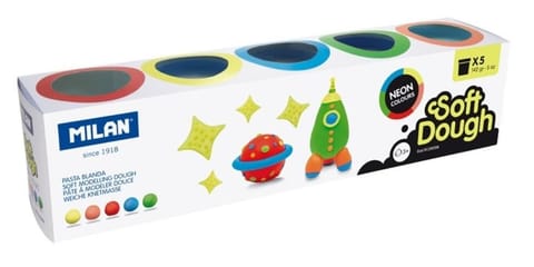 ⁨Ciastolina Neon 5 kolorów x 142g MILAN⁩ w sklepie Wasserman.eu