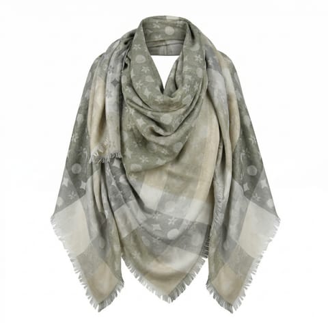 ⁨Szal chusta damska odcienie szarości SZALS23WZ4⁩ w sklepie Wasserman.eu