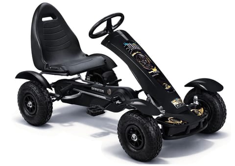 ⁨Sportowy Gokart Na Pedały F618 Pomowane Koła Obciążenie 50kg Czarny⁩ w sklepie Wasserman.eu