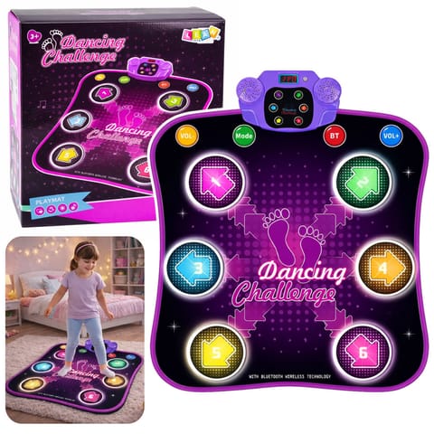 ⁨Mata Taneczna Interaktywna Muzyczne Wyzwanie LED Bluetooth 5 Trybów Gry⁩ w sklepie Wasserman.eu