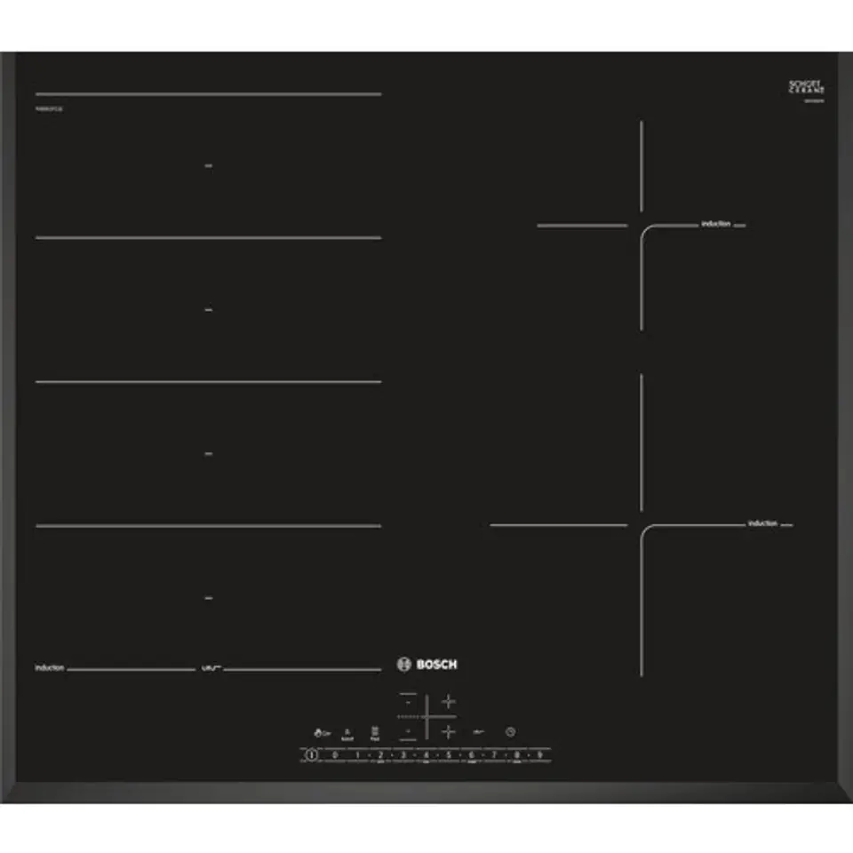 Bosch Serie 6 PXE651FC1E hob Black Built-in Zone induction hob 4 zone(s) at Wasserman.eu