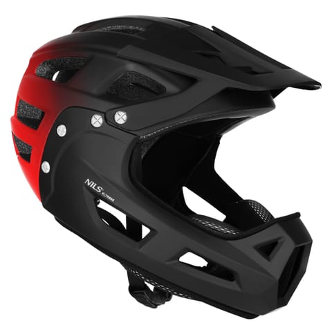 ⁨MTW101 KASK CZERWONY FULL FACE M(56-58CM) NILS EXTREME⁩ w sklepie Wasserman.eu