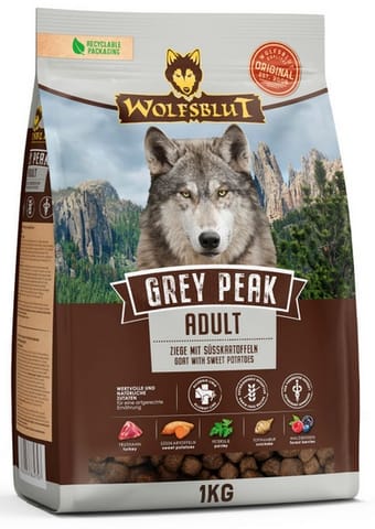 ⁨Wolfsblut Dog Grey Peak Adult - koza i bataty 1kg⁩ w sklepie Wasserman.eu