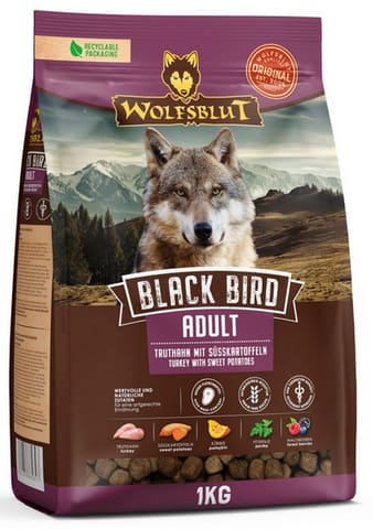 ⁨Wolfsblut Dog Black Bird Adult - indyk i bataty 1kg⁩ w sklepie Wasserman.eu