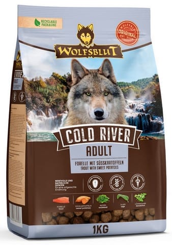 ⁨Wolfsblut Dog Cold River Adult - pstrąg i bataty 1kg⁩ w sklepie Wasserman.eu