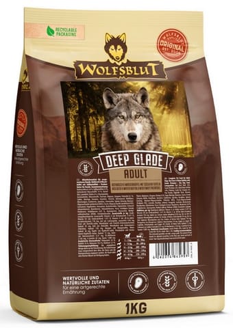 ⁨Wolfsblut Dog Deep Glade Adult - jeleń i bawół 1kg⁩ w sklepie Wasserman.eu
