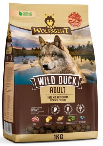 ⁨Wolfsblut Dog Wild Duck Adult - kaczka i ziemniaki 1kg⁩ w sklepie Wasserman.eu