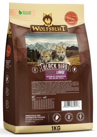 ⁨Wolfsblut Dog Black Bird Puppy Large - indyk i bataty 1kg⁩ w sklepie Wasserman.eu