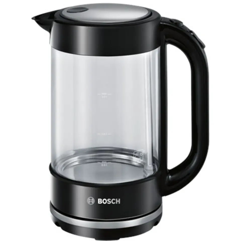 ⁨Bosch Kettle TWK70B03 Electric, 2400 W, 1.7 L, Glass/Stainless steel, Transparent, 360° rotational base⁩ w sklepie Wasserman.eu