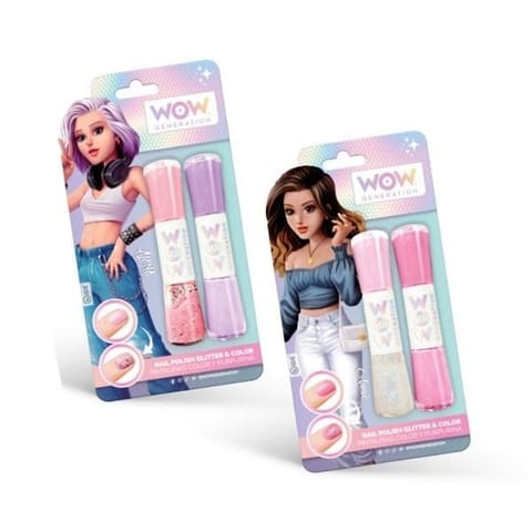 ⁨Lakier do paznokci WOW kolorowy i brokatowy MIX⁩ w sklepie Wasserman.eu