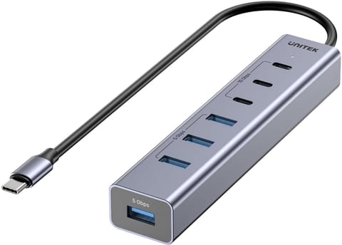 ⁨Unitek Aktywny Hub USB-C 3x USB-C 10Gbps 4x USB-A⁩ w sklepie Wasserman.eu
