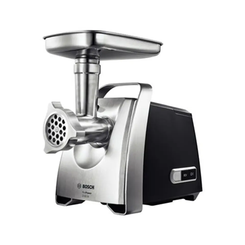 ⁨Bosch | Meat mincer | MFW68660 | Black | Throughput (kg/min) 4.3 | Kebbe, Sausage horn, Fruit press, Shredding Attachment, 4 bar⁩ w sklepie Wasserman.eu