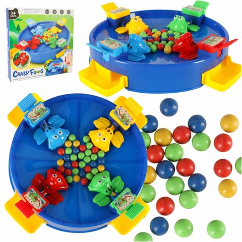 ⁨Gra zręcznościowa głodne żabki skaczące żaby 4 graczy 3+ XXL niebieska⁩ w sklepie Wasserman.eu