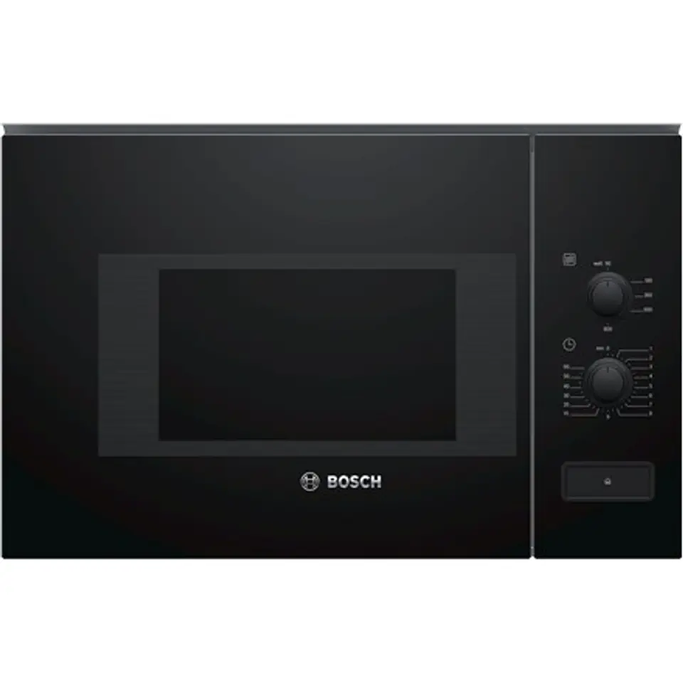 ⁨Bosch Microwave Oven BFL520MB0 20 L, Rotary knob, 800 W, Black, Built-in, Defrost function⁩ at Wasserman.eu