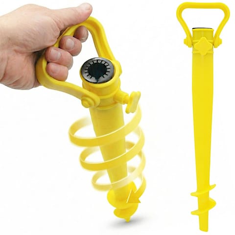 BAZA MOCOWANIE DO PARASOLA PLASTIKOWE WKRĘCANE 37CM ŻÓŁTE w sklepie Wasserman.eu