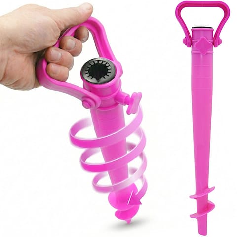 BAZA MOCOWANIE DO PARASOLA PLASTIKOWE WKRĘCANE 37CM RÓŻOWE w sklepie Wasserman.eu