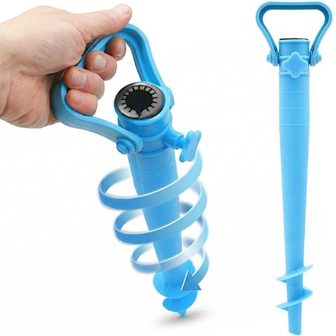 BAZA MOCOWANIE DO PARASOLA PLASTIKOWE WKRĘCANE 37CM NIEBIESKIE w sklepie Wasserman.eu