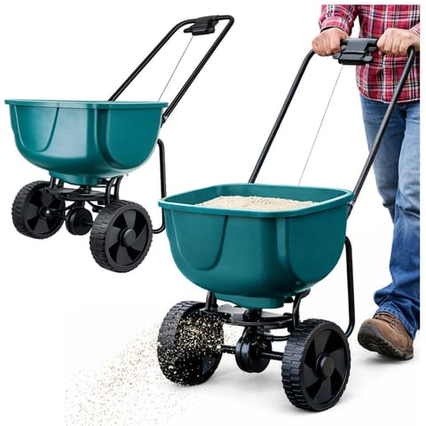 ⁨Siewnik Rotacyjny Na Kołach Do Nawozów Nasion Trawy Soli Piasku 27L⁩ w sklepie Wasserman.eu