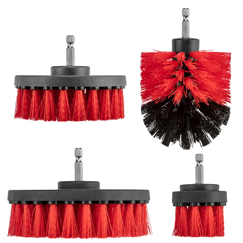 ⁨Cleaning brushes for drill, set of 4 pcs.⁩ at Wasserman.eu